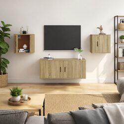 Engineered Wood Wall Mounted TV Storage Unit 40x34.5x40cm