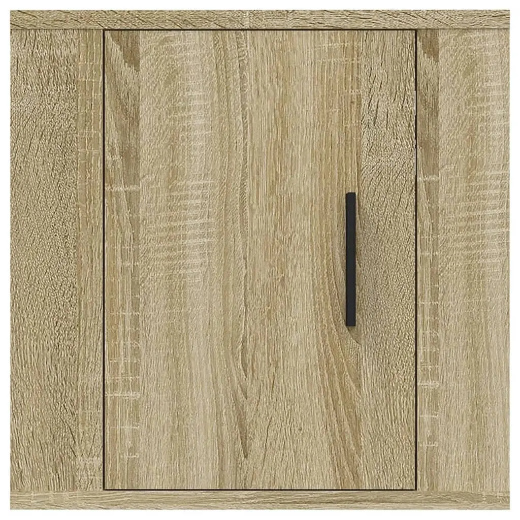Wall Mounted TV Cabinet Engineered Wood Storage Unit 40x34.5x40cm Brown