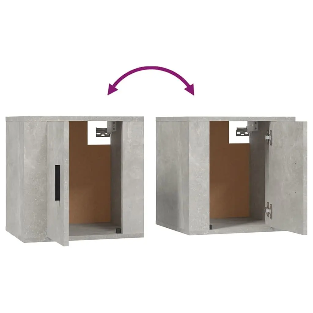 Wall Mounted TV Cabinet Storage Unit Grey Concrete 40x34.5x40cm