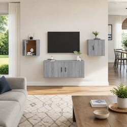Wall Mounted TV Cabinet Grey Sonoma 40x34.5x40cm