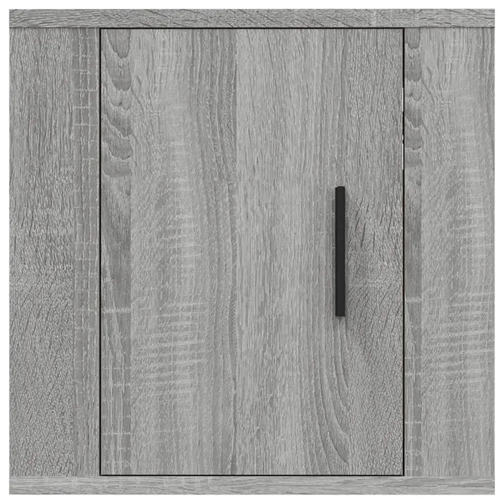 Wall Mounted TV Cabinet Space Saving Grey 40x34.5x40cm Storage Unit