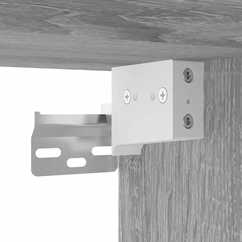 Wall Mounted TV Cabinet Space Saving Grey 40x34.5x40cm Storage Unit
