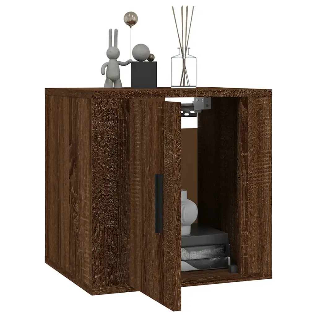 Wall Mounted TV Cabinet Storage Unit 2 pcs Brown Oak 40 x 34.5 x 40 cm