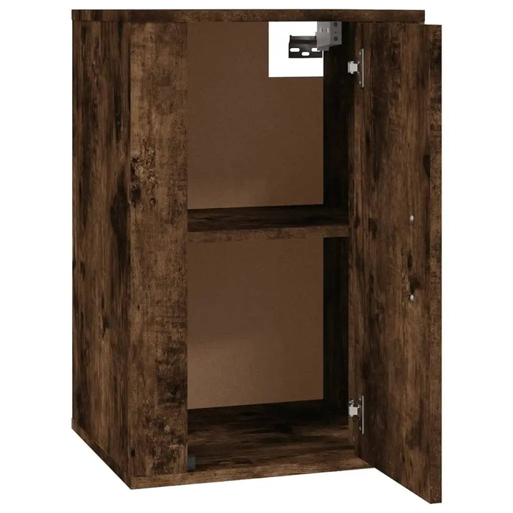 Wall Mounted TV Cabinet Storage Unit Brown Smoked Oak 40 x 34.5 x 60 cm