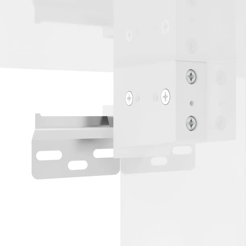 Wall Mounted TV Cabinet Space Saving White High Gloss 40 x 34.5 x 80 cm