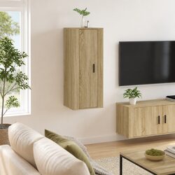Wall Mounted TV Cabinet with 3 Storage Compartments