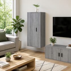 Wall Mounted TV Cabinet Grey Sonoma 40x34.5x100cm