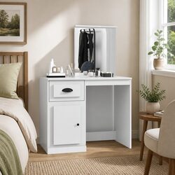Dressing Table with Integrated Mirror 90x50cm