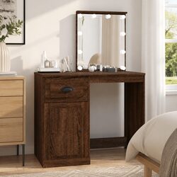 Engineered Wood Dressing Table with LED Mirror