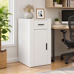 Engineered Wood Desk Cabinet with Drawer and Door