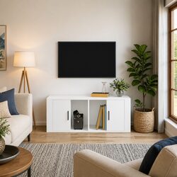 Engineered Wood TV Cabinet White 100x35x40 cm