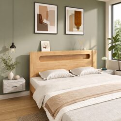 Floating Bedside Cabinets Set of 2 Grey Sonoma