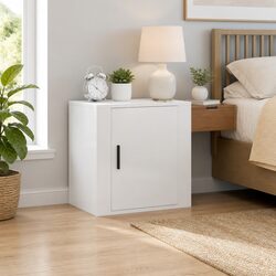 Wall-Mounted Bedside Cabinet with High Gloss Finish