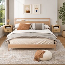 Wall-Mounted Bedside Cabinets, Sonoma Oak, 2 pcs