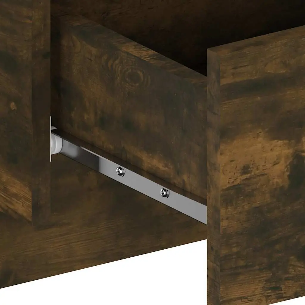 Wall-mounted Bedside Cabinets Floating Storage Shelves Brown 2 Piece