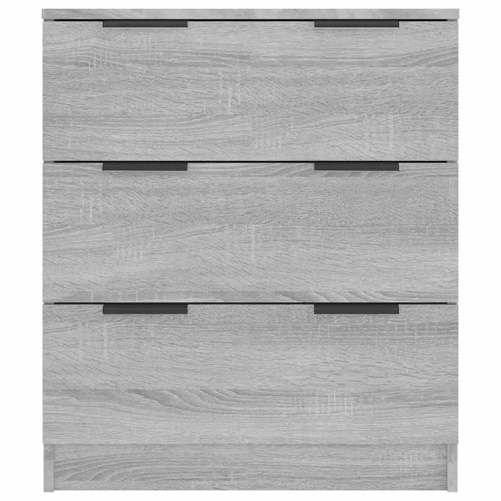 Sideboard Storage Cabinet Engineered Wood 60x30x70cm Grey 3 Drawers
