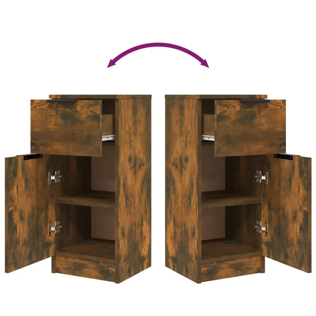 Sideboard Cabinet Storage Buffet Display Unit 2 pcs Brown Engineered Wood