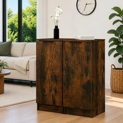 Engineered Wood Brown Storage Sideboards Set of 2