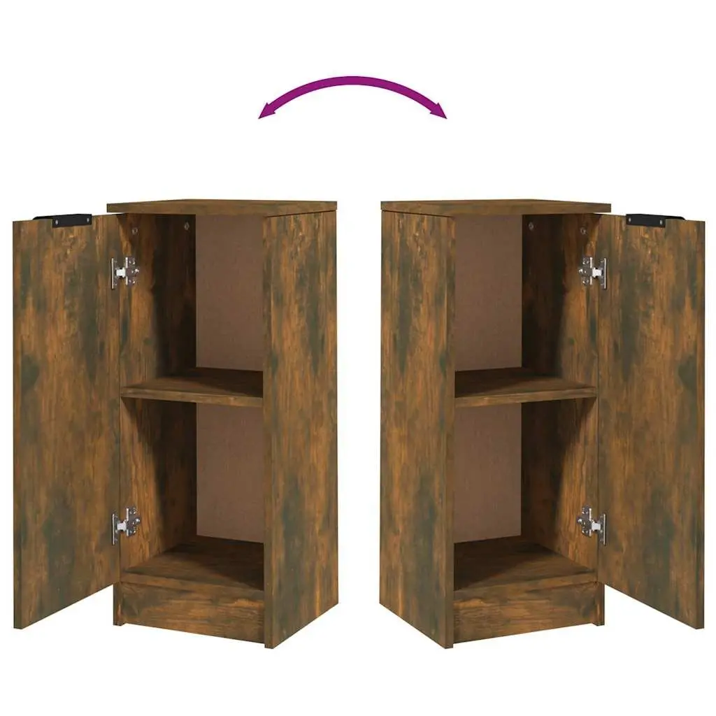 Sideboards 2 pcs Brown Storage Cabinet Engineered Wood 30x30x70 cm