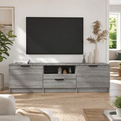 Engineered Wood TV Cabinet Grey Sonoma 140x35x40 cm