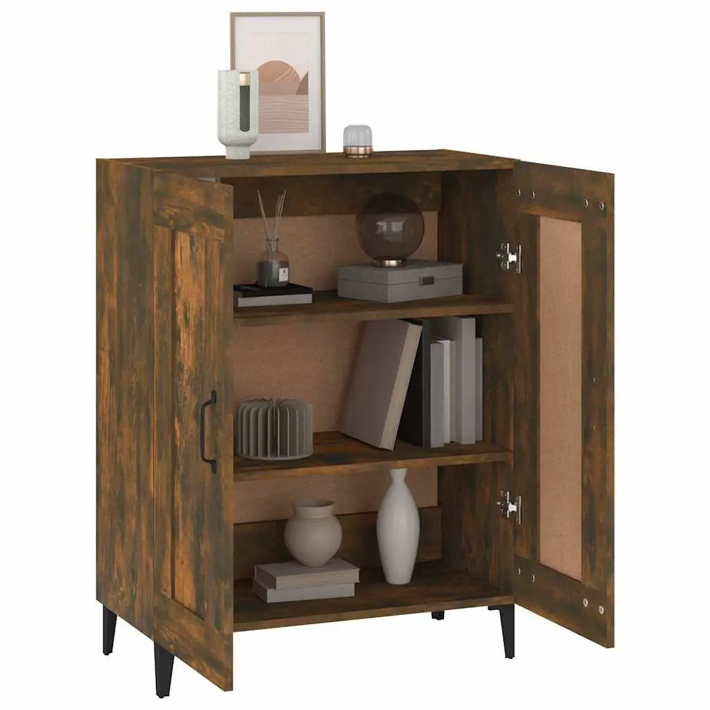 Sideboard Storage Cabinet Brown Engineered Wood Spacious Living Room Furniture