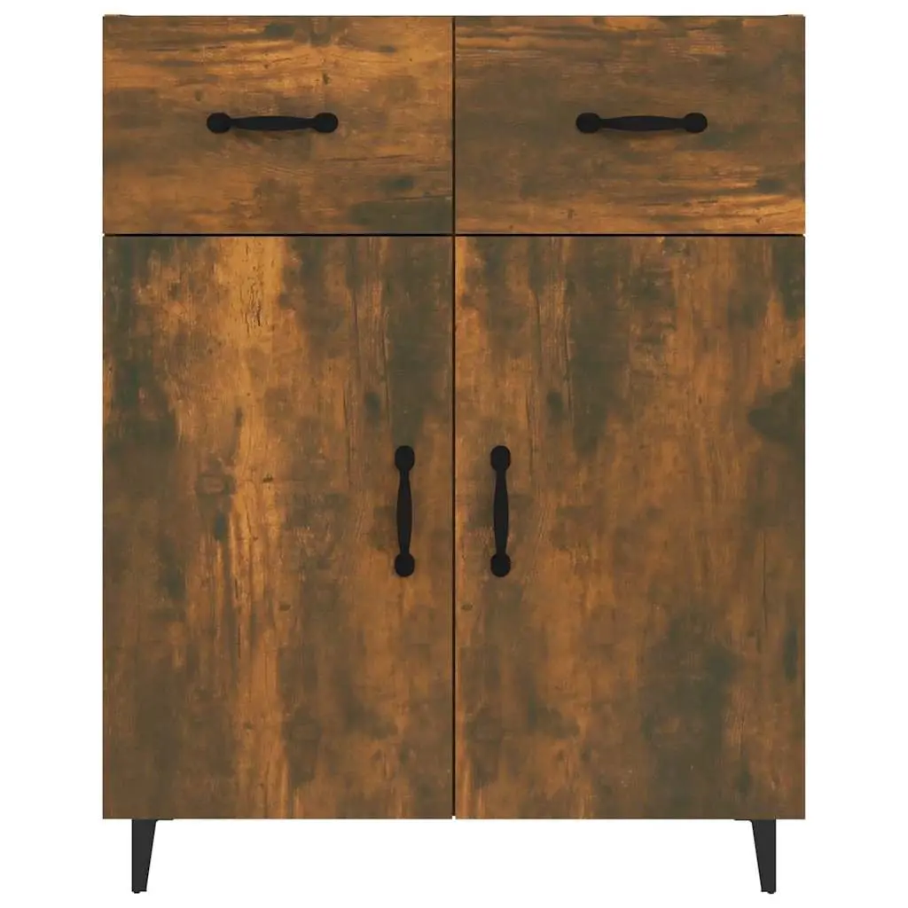 Sideboard with Organised Storage 2 Doors 2 Drawers Brown Engineered Wood