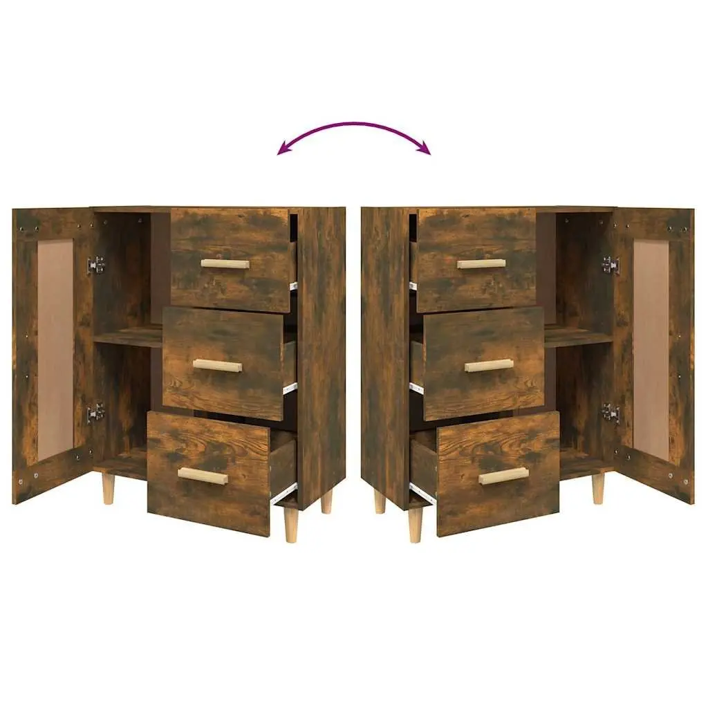 Sideboard Engineered Wood Ample Storage 69.5W x 34D x 90H cm Brown