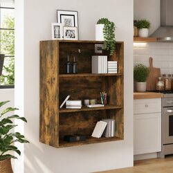 Engineered Wood Wall Cabinet in Brown, 69.5x32.5x90cm