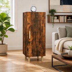 Brown Sideboard Cabinet with Engineered Wood Construction
