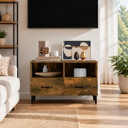 Engineered Wood TV Cabinet with Storage Solutions