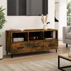 Engineered Wood TV Cabinet in Brown Smoked Oak