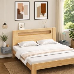 Wall-Mounted Bedside Cabinets Set of 2 – Grey Finish