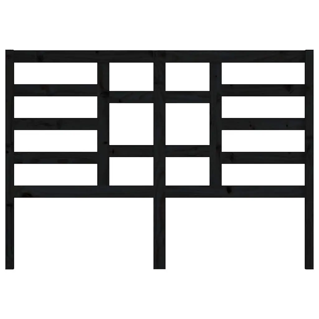 Wooden Bed Headboard Solid Pine 141cm Black