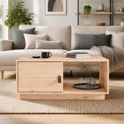 Coffee Table 80x50x35.5 cm with Multiple Storage Compartments