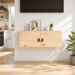 Wall Cabinet 80x30x30 cm - Solid Pine Wood Construction