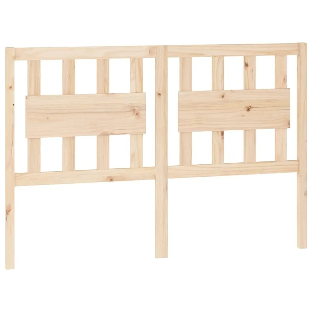 Wooden Bed Headboard Comfort 140.5 cm Brown Solid Pine Wood Rustic