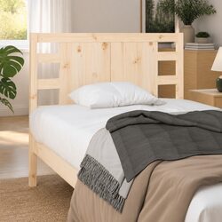 Solid Pine Wooden Headboard 96 cm in Brown Finish