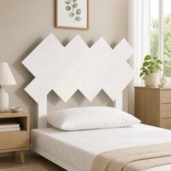 White Bed Headboard 92cm in Solid Pine Wood