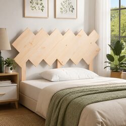 132 cm Solid Pine Wood Bed Headboard with Rustic Design