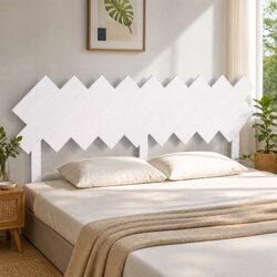 Solid Pine Wood Bed Headboard 178cm White Finish