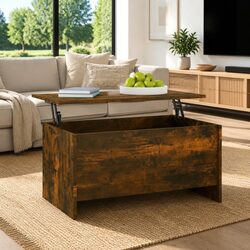 Functional Coffee Table with Lift-Top Storage Compartment