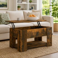 Brown Engineered Wood Lift Top Coffee Table