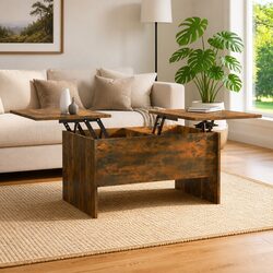 Engineered Wood Coffee Table with Lift-Top and Storage
