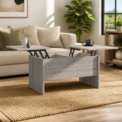 Adjustable Grey Sonoma Coffee Table with Storage