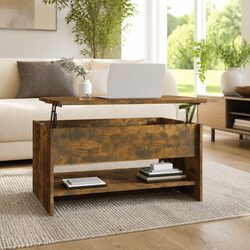 Adjustable Lift Coffee Table with Hidden Storage