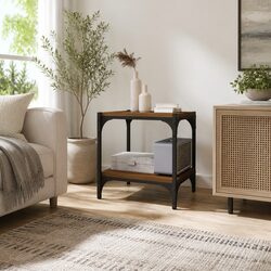 Industrial TV Cabinet in Brown Oak 40x33x41cm