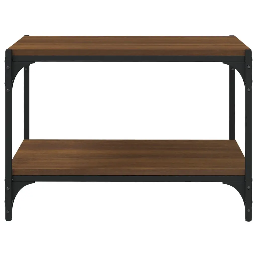 TV Cabinet Industrial Style Brown Oak 60x33x41 cm Storage Unit with Shelves