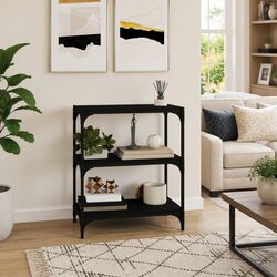Industrial Style Black Book Cabinet, 60x33x70.5cm