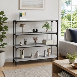 Industrial Style Grey Sonoma Book Cabinet - 100x33x100 cm