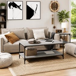 Durable Grey Sonoma Coffee Table 80x50x40 cm